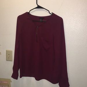 Forever 21 dark red blouse